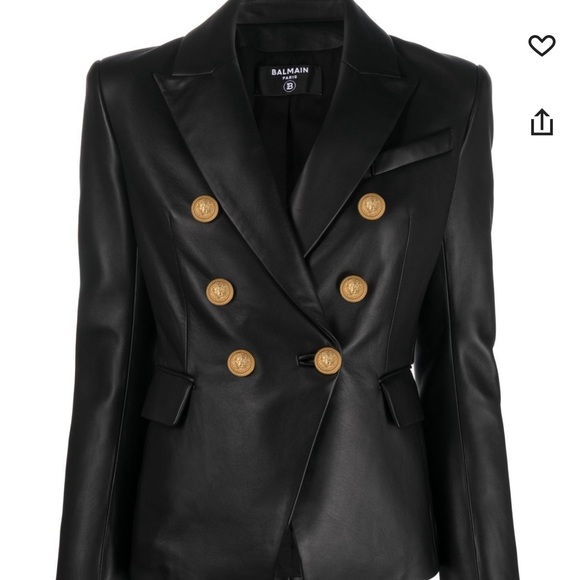Balmain Jackets & Blazers - BALMAIN ICONIC LEATHER BLAZER size : XS